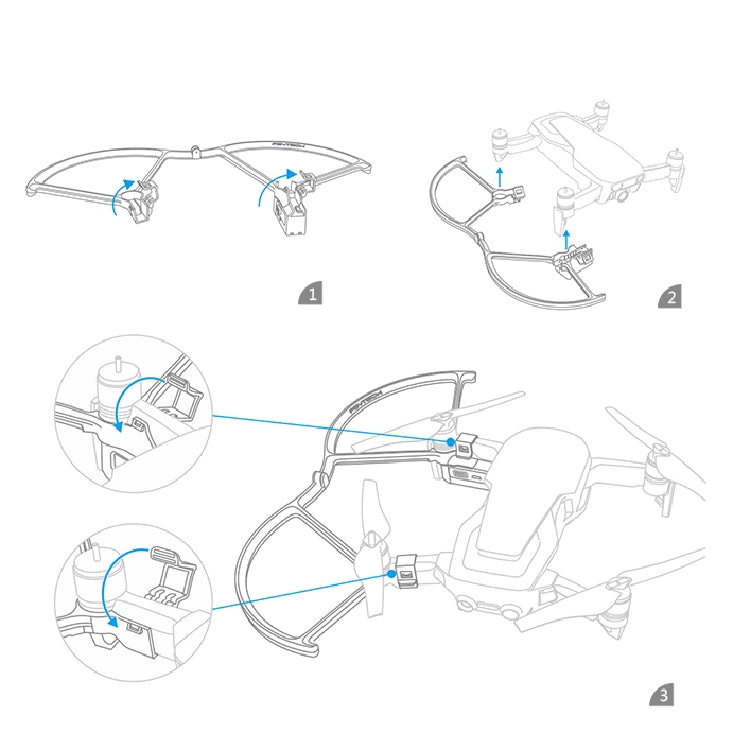 PGYTECH P-UN-034 light-painted LED Propeller Guard for DJ Mavic Air - DIY Propeller by PGYTECH | Online Shopping South Africa | PMC Jewellery | Buy Now Pay Later Mobicred