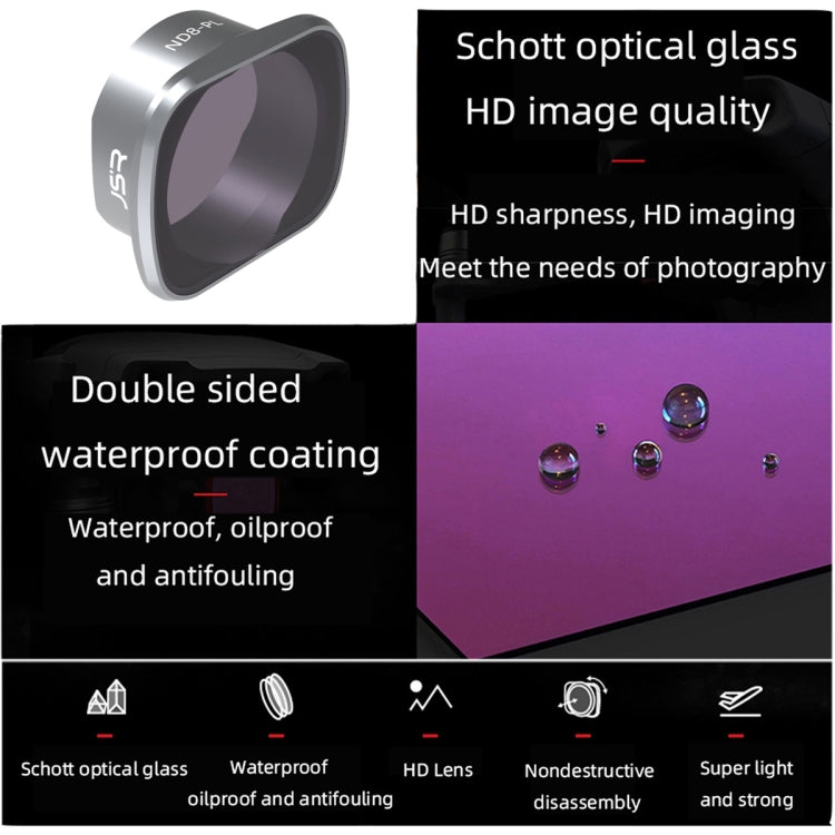 JSR KS ND8PL Lens Filter for DJI FPV, Aluminum Alloy Frame - free shipping - PMC TechLife - Order now!