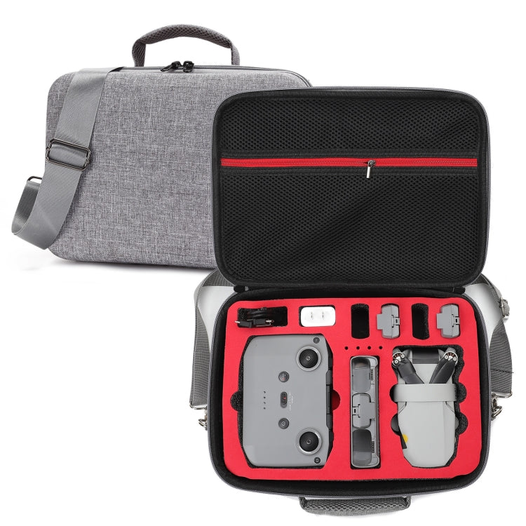 For DJI Mini 2 SE Grey Shockproof Carrying Hard Case Shoulder Bag, Size: 29 x 19.5 x 12.5cm (Red) - Backpacks & Bags by PMC Jewellery | Online Shopping South Africa | PMC Jewellery | Buy Now Pay Later Mobicred