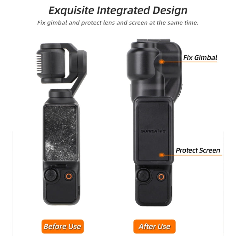 For DJI OSMO Pocket 3 Sunnylife Integrated Gimbal Cover Camera Protector (Black) - Mount & Holder by Sunnylife | Online Shopping South Africa | PMC Jewellery