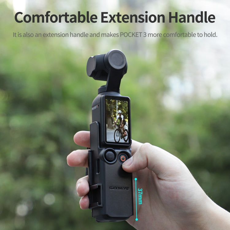 For DJI OSMO Pocket 3 Sunnylife Hand Band Protective Frame Cold Shoe Extension Handle Cover (Black) - Mount & Holder by Sunnylife | Online Shopping South Africa | PMC Jewellery | Buy Now Pay Later Mobicred