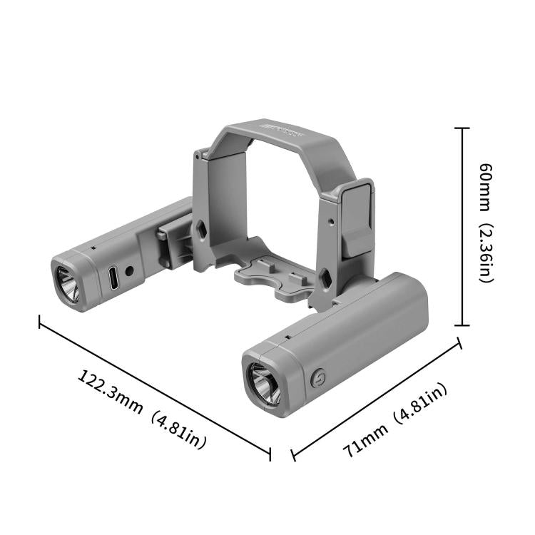 For DJI Mini 4 Pro STARTRC Night Navigation Searchlight LED Flashlight Rechargeable Refill Lighting Signal Light (Grey) - free shipping - PMC TechLife - Order now!