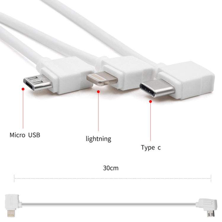 STARTRC 30cm 8 Pin to Micro USB Converting Connector Data Cable for DJI Mavic Mini /  Air, Shark Remote Controller(White) - Cable & Adapter by STARTRC | Online Shopping South Africa | PMC Jewellery | Buy Now Pay Later Mobicred