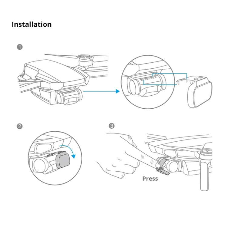 4 PCS PGYTECH P-12A-019 ND8 / 16 / 32 / 64 Dimming Lens Filter Set for DJI Mavic Mini Drone Accessories - Lens Hood by PGYTECH | Online Shopping South Africa | PMC Jewellery | Buy Now Pay Later Mobicred