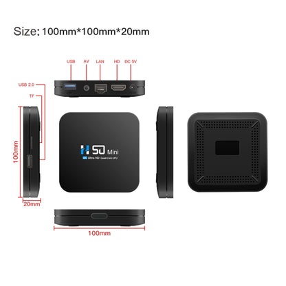 H50 Mini 4K Smart Network TV Box, Android 10.0, RK3318 Quad Core, 2GB+32GB, US Plug - RK3318 by PMC Jewellery | Online Shopping South Africa | PMC Jewellery | Buy Now Pay Later Mobicred