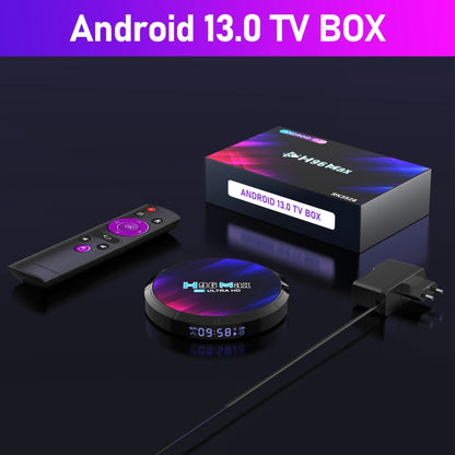 H96 Max 8K Ultra HD Smart TV Box Android 13.0 Media Player with Remote Control, RK3528 Quad-Core, 4GB+64GB(EU Plug) - RK3318 by PMC Jewellery | Online Shopping South Africa | PMC Jewellery