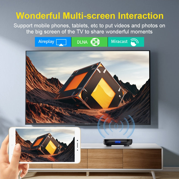 HK1 RBOX-H8S 4K Ultra HD Android 12.0 Smart TV Box with Remote Control, Allwinner H618 Quad-Core, 4GB+32GB(AU Plug) - Amlogic S905 by PMC Jewellery | Online Shopping South Africa | PMC Jewellery | Buy Now Pay Later Mobicred