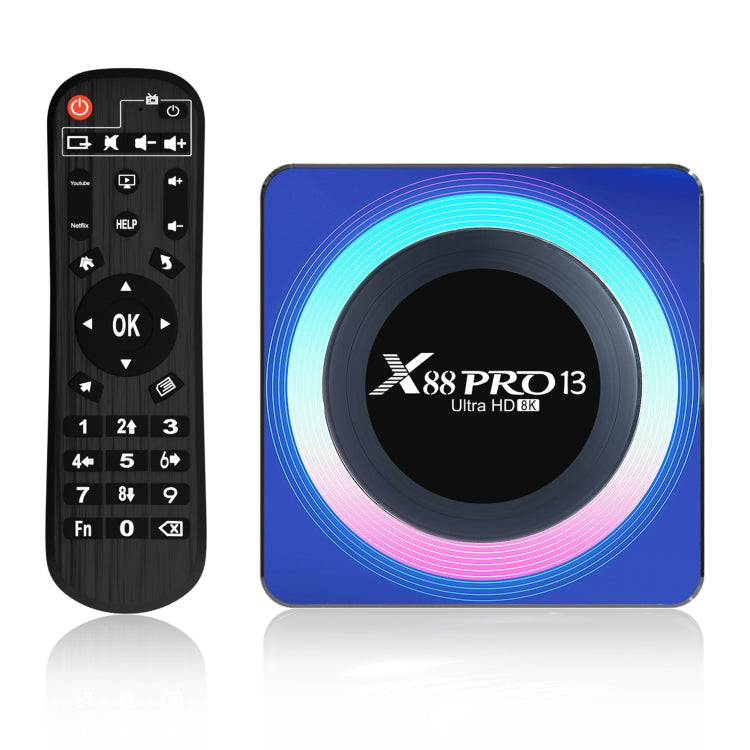 Acrylic X88 Pro 13 8K Ultra HD Android 13.0 Smart TV Box with Remote Control, RK3528 Quad-Core, 4G+64GB (US Plug) - Others by PMC Jewellery | Online Shopping South Africa | PMC Jewellery | Buy Now Pay Later Mobicred