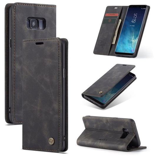 CaseMe-013 Multifunctional Retro Frosted Horizontal Flip Leather Case with Card Slot & Holder & Wallet for Galaxy S8 Plus(Black) - Galaxy Phone Cases by CaseMe | Online Shopping South Africa | PMC Jewellery | Buy Now Pay Later Mobicred