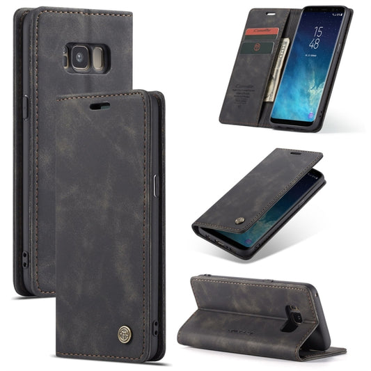 CaseMe-013 Multifunctional Retro Frosted Horizontal Flip Leather Case with Card Slot & Holder & Wallet for Galaxy S8(Black) - Galaxy Phone Cases by CaseMe | Online Shopping South Africa | PMC Jewellery | Buy Now Pay Later Mobicred