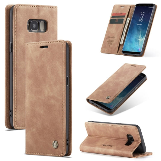 CaseMe-013 Multifunctional Retro Frosted Horizontal Flip Leather Case with Card Slot & Holder & Wallet for Galaxy S8(Brown) - Galaxy Phone Cases by CaseMe | Online Shopping South Africa | PMC Jewellery | Buy Now Pay Later Mobicred