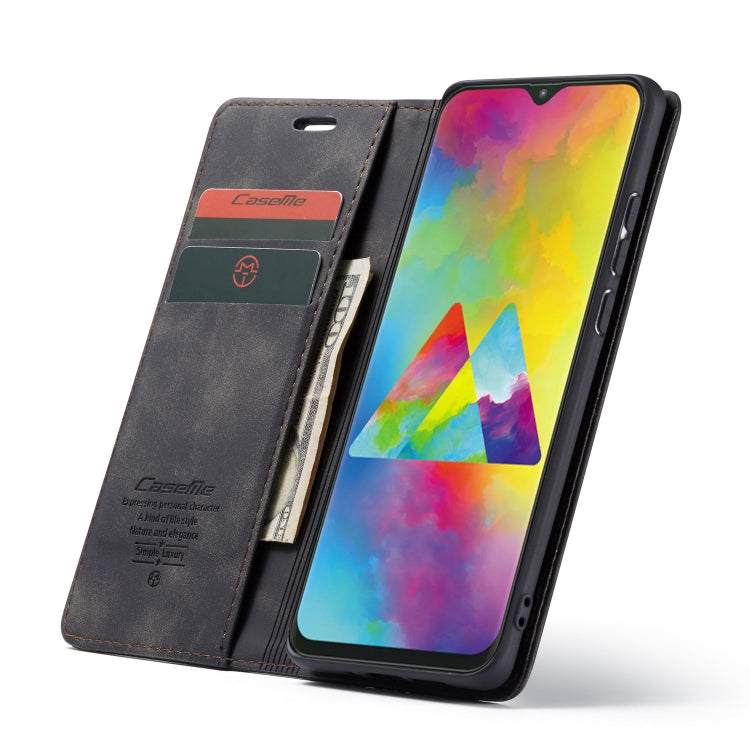 CaseMe-013 Multifunctional Horizontal Flip Leather Case with Card Slot & Holder for Galaxy M20(Black) - Galaxy Phone Cases by CaseMe | Online Shopping South Africa | PMC Jewellery | Buy Now Pay Later Mobicred