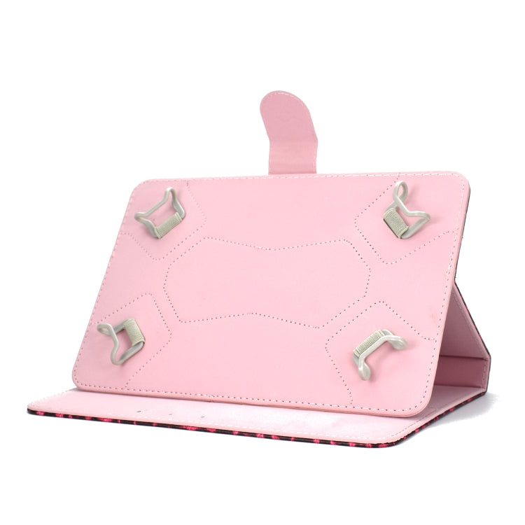 Colored Pattern Drawing Horizontal Flip PU Leather Case with Three-folding Holder for 10 inch Tablet PC(Flower) - 10 - 11 inch by PMC TechLife | Online Shopping South Africa | PMC TechLife | Buy Now Pay Later Mobicred