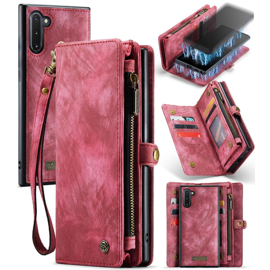 For Samsung Galaxy Note10 CaseMe-008 Detachable Multifunctional Flip Leather Phone Case(Red) - Galaxy Phone Cases by CaseMe | Online Shopping South Africa | PMC Jewellery | Buy Now Pay Later Mobicred