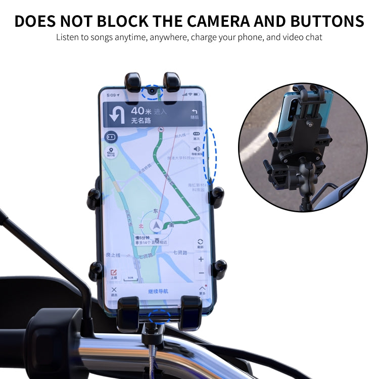 WUPP CS-1205A1 All Aluminum Alloy Motorcycle Navigation Bracket Phone Holder - Holder by WUPP | Online Shopping South Africa | PMC Jewellery | Buy Now Pay Later Mobicred