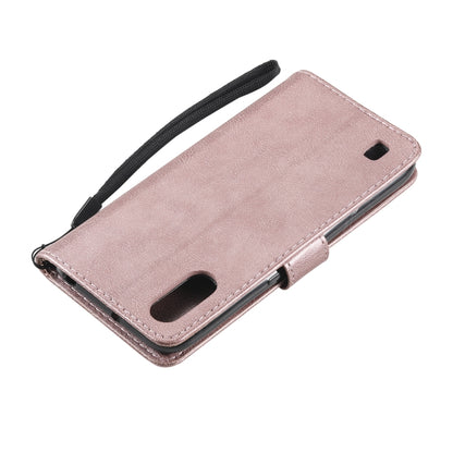 For Samsung Galaxy A01 Solid Color Horizontal Flip Protective Leather Case with Holder & Card Slots & Wallet & Photo Frame & Lanyard(Rose Gold) - Galaxy Phone Cases by PMC Jewellery | Online Shopping South Africa | PMC Jewellery