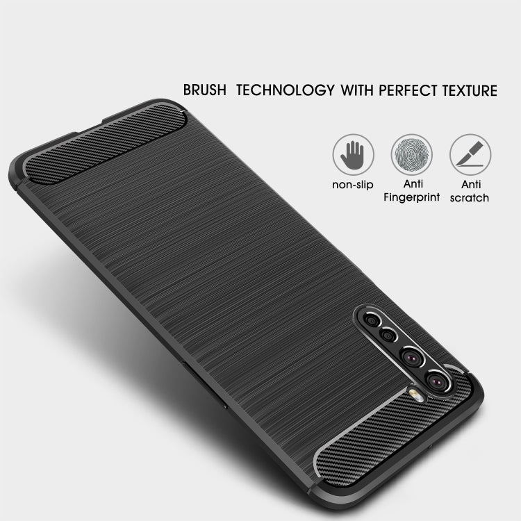 For OnePlus Nord Brushed Texture Carbon Fiber TPU Case(Navy Blue) - OnePlus Cases by PMC TechLife | Online Shopping South Africa | PMC TechLife