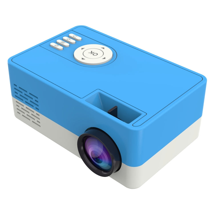 J15 1920 x 1080P HD Household Mini LED Projector with Tripod Mount Support AV / HDMI x 1 / USB x1 / TF x 1, Plug Type:EU Plug(Blue White) - Mini Projector by PMC Jewellery | Online Shopping South Africa | PMC Jewellery | Buy Now Pay Later Mobicred