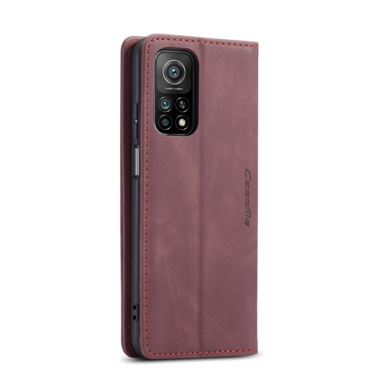 For Xiaomi Mi 10T 5G / 10T Pro 5G CaseMe-013 Multifunctional Retro Frosted Horizontal Flip Leather Case with Card Slot & Holder & Wallet(Wine Red) - Xiaomi Cases by CaseMe | Online Shopping South Africa | PMC Jewellery | Buy Now Pay Later Mobicred