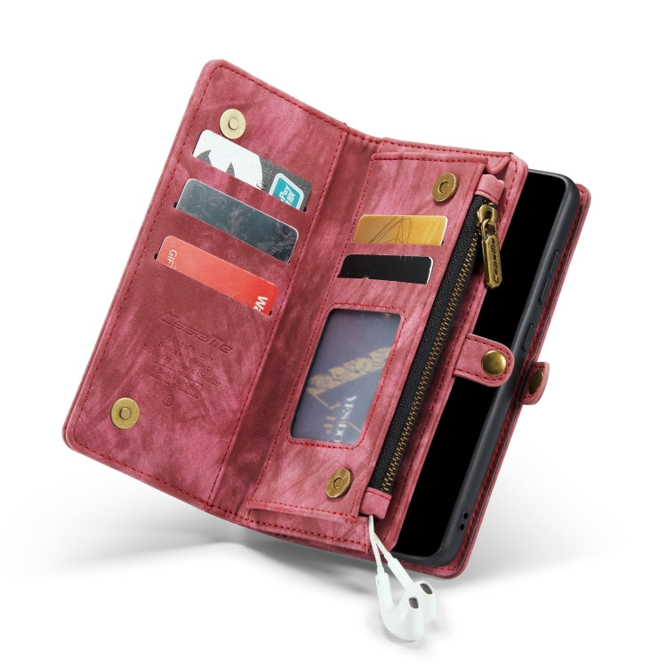 For Samsung Galaxy S21 5G CaseMe-008 Detachable Multifunctional Flip Leather Phone Case(Red) - Galaxy S21 5G Cases by CaseMe | Online Shopping South Africa | PMC Jewellery | Buy Now Pay Later Mobicred