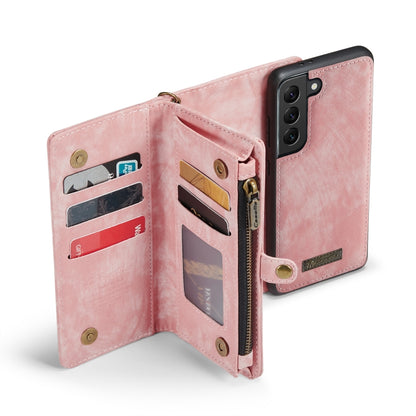 For Samsung Galaxy S21 5G CaseMe-008 Detachable Multifunctional Flip Leather Phone Case(Pink) - Galaxy S21 5G Cases by CaseMe | Online Shopping South Africa | PMC Jewellery | Buy Now Pay Later Mobicred