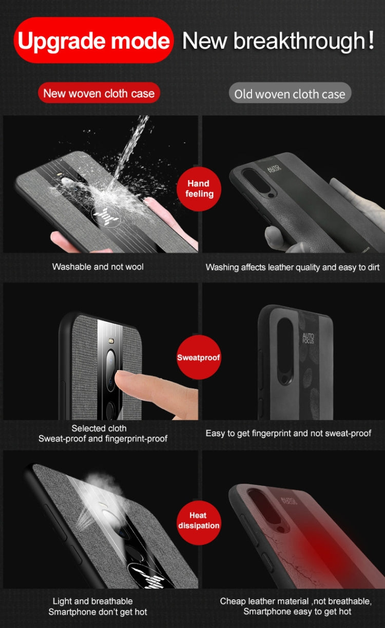 For Meizu Note 8 XINLI Stitching Cloth Texture Shockproof TPU Protective Case with Ring Holder(Black) - More Brand by XINLI | Online Shopping South Africa | PMC Jewellery | Buy Now Pay Later Mobicred