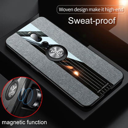 For Meizu Note 8 XINLI Stitching Cloth Texture Shockproof TPU Protective Case with Ring Holder(Black) - Meizu by XINLI | Online Shopping South Africa | PMC Jewellery | Buy Now Pay Later Mobicred