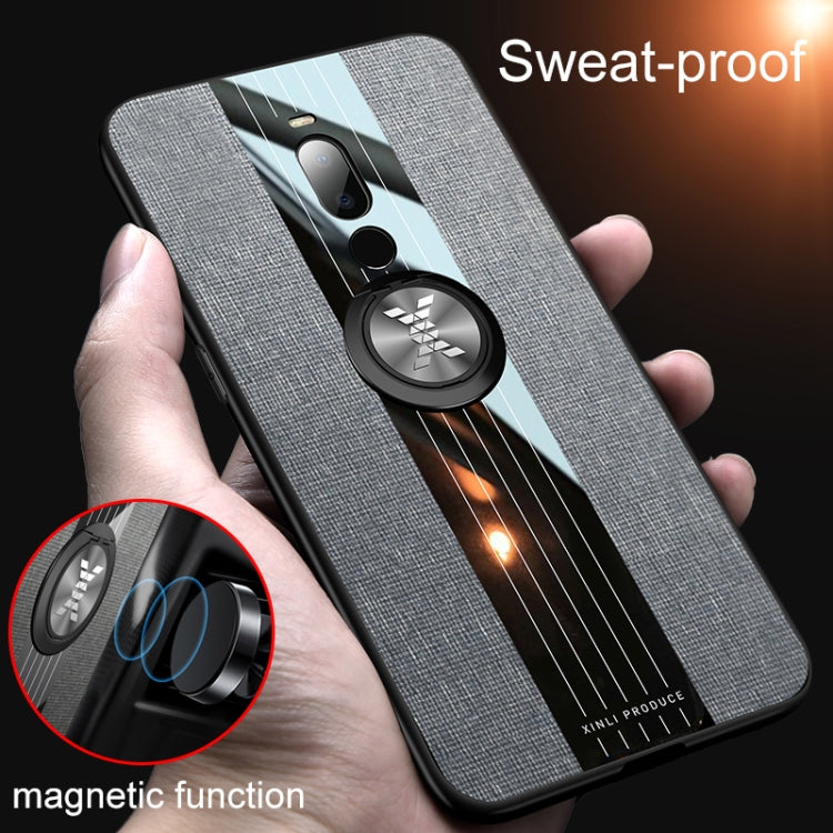 For Meizu Note 8 XINLI Stitching Cloth Texture Shockproof TPU Protective Case with Ring Holder(Black) - More Brand by XINLI | Online Shopping South Africa | PMC Jewellery | Buy Now Pay Later Mobicred
