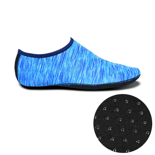 Non-slip Plastic Grain Texture Thick Cloth Sole Printing Diving Shoes and Socks, One Pair, Size:XL (Blue Lines) - Swimming Fins & Diving Shoes by PMC Jewellery | Online Shopping South Africa | PMC Jewellery | Buy Now Pay Later Mobicred