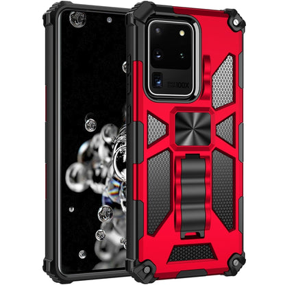 For Samsung Galaxy S20 Ultra Shockproof TPU + PC Magnetic Protective Case with Holder(Red) - Galaxy Phone Cases by PMC Jewellery | Online Shopping South Africa | PMC Jewellery