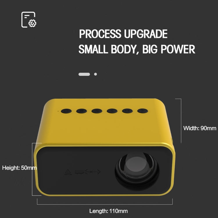 T500 1920x1080P 80 Lumens Portable Mini Home Theater LED HD Digital Projector Without Remote Control & Adaptor(White) - LED Projector by PMC Jewellery | Online Shopping South Africa | PMC Jewellery | Buy Now Pay Later Mobicred