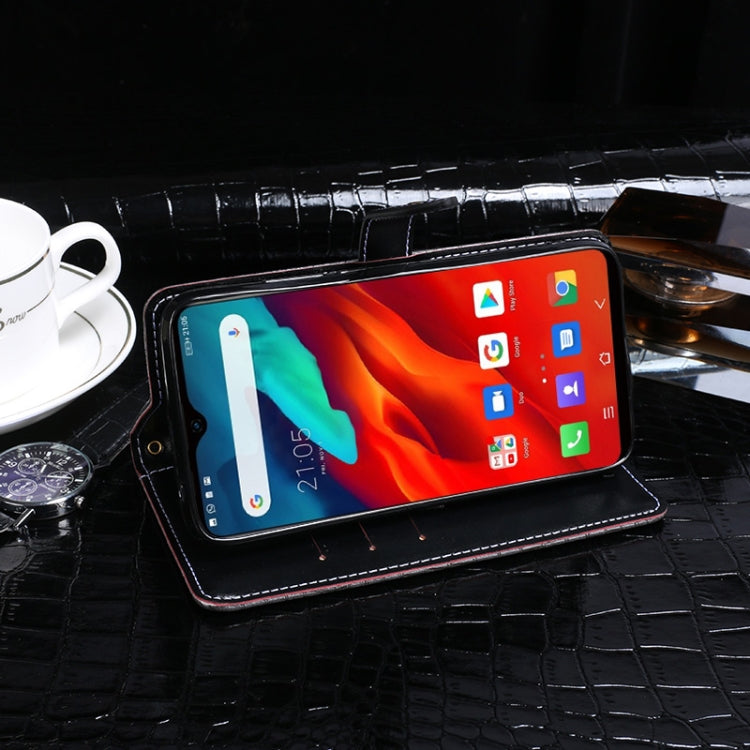 For Blackview A80 Plus idewei Crocodile Texture Horizontal Flip Leather Case with Holder & Card Slots & Wallet(Dark Blue) - More Brand by idewei | Online Shopping South Africa | PMC TechLife | Buy Now Pay Later Mobicred