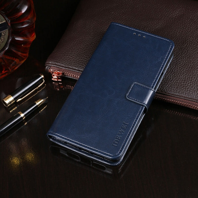 For Blackview A80 Plus idewei Crazy Horse Texture Horizontal Flip Leather Case with Holder & Card Slots & Wallet(Blue) - More Brand by idewei | Online Shopping South Africa | PMC Jewellery | Buy Now Pay Later Mobicred