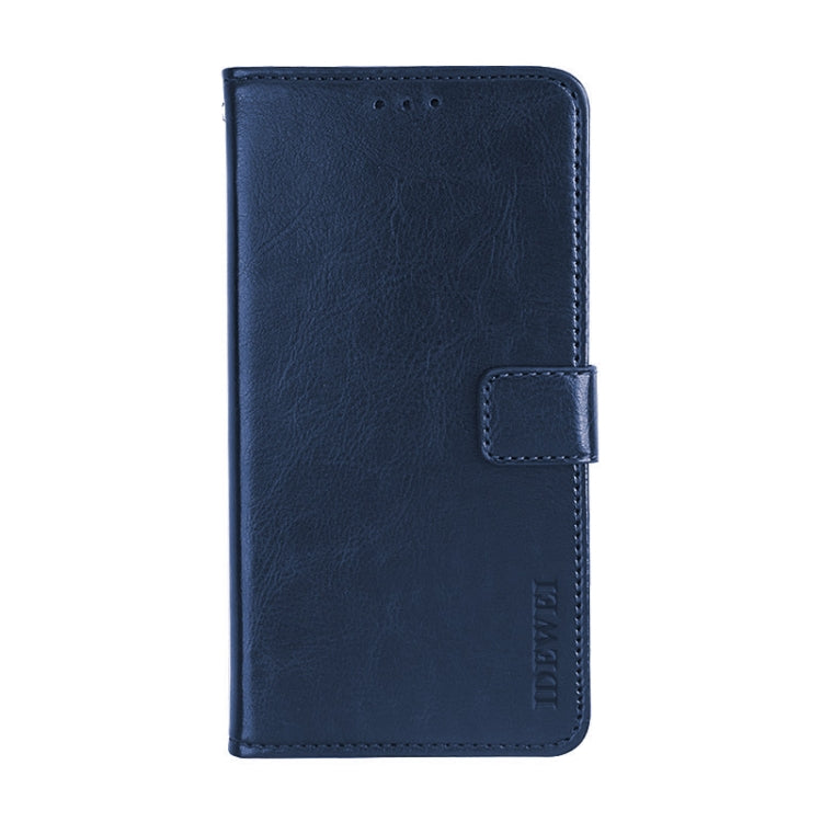 For TCL 10 SE idewei Crazy Horse Texture Horizontal Flip Leather Case with Holder & Card Slots & Wallet(Blue) - More Brand by idewei | Online Shopping South Africa | PMC Jewellery | Buy Now Pay Later Mobicred