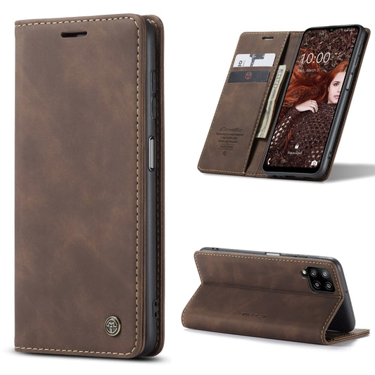 For Samsung Galaxy A12 CaseMe 013 Multifunctional Horizontal Flip Leather Case with Holder & Card Slot & Wallet(Coffee) - Galaxy Phone Cases by CaseMe | Online Shopping South Africa | PMC Jewellery | Buy Now Pay Later Mobicred