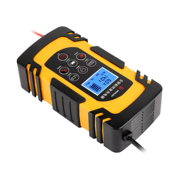 DEMUDA DC-80 Car Battery Charger 12V/24V Intelligent Pulse Repair Type Lead-acid Battery, Plug Type:EU Plug(Yellow) - Battery Charger by PMC Jewellery | Online Shopping South Africa | PMC Jewellery | Buy Now Pay Later Mobicred