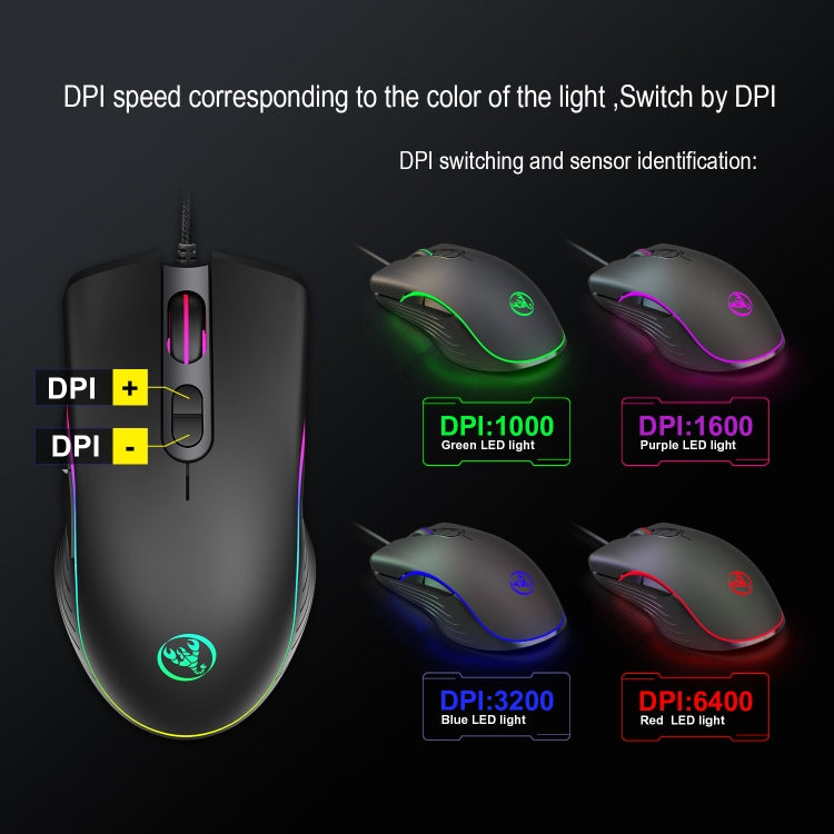 HXSJ P6+V100+A867 Keyboard Mouse Converter + One-handed Keyboard + RGB Gaming Mouse Set - Wired Mice by HXSJ | Online Shopping South Africa | PMC Jewellery | Buy Now Pay Later Mobicred