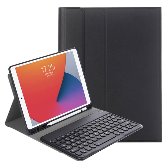 YA870B Detachable Lambskin Texture Round Keycap Bluetooth Keyboard Leather Tablet Case with Pen Slot & Stand For Samsung Galaxy Tab S7 T870 / T875 11 inch 2020(Black) - Samsung Keyboard by PMC Jewellery | Online Shopping South Africa | PMC Jewellery