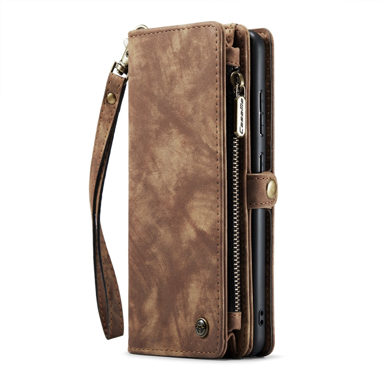 For SamsFor Samsung Galaxy S21 FE CaseMe 008 Detachable Multifunctional Flip Leather Phone Case(Brown) - Galaxy Phone Cases by CaseMe | Online Shopping South Africa | PMC Jewellery | Buy Now Pay Later Mobicred