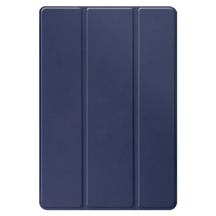 For Amazon Fire HD 10 (2021) Custer Texture Horizontal Flip Leather Case with Three-folding Holder & Sleep / Wake-up Function(Dark Blue) - Amazon by PMC Jewellery | Online Shopping South Africa | PMC Jewellery | Buy Now Pay Later Mobicred