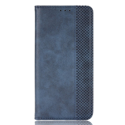 For Blackview A70 (2021) Magnetic Buckle Retro Crazy Horse Texture Horizontal Flip Leather Case with Holder & Card Slots & Photo Frame(Blue) - More Brand by PMC Jewellery | Online Shopping South Africa | PMC Jewellery | Buy Now Pay Later Mobicred
