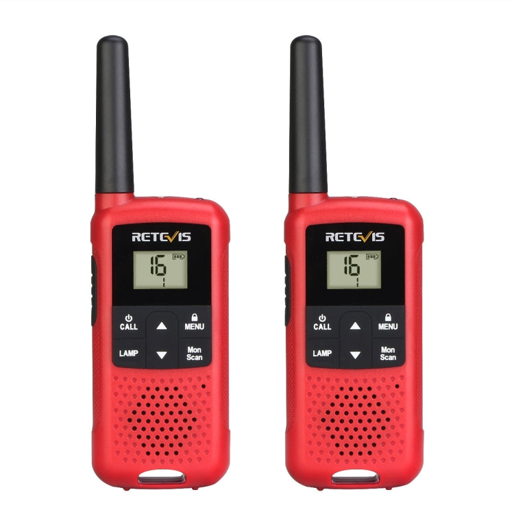 1 Pair RETEVIS RT649B 0.5W EU Frequency 446.00625-446.19375MHz 16CHS Two Way Radio Handheld Walkie Talkie, EU Plug(Red) - Handheld Walkie Talkie by RETEVIS | Online Shopping South Africa | PMC Jewellery | Buy Now Pay Later Mobicred