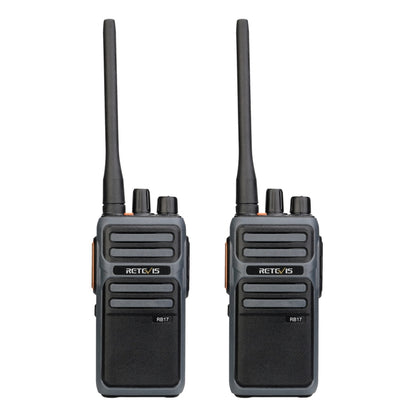 1 Pair RETEVIS RB17 462.5500-462.7250MHz 16CHS FRS License-free Two Way Radio Handheld Walkie Talkie, US Plug(Black) - Handheld Walkie Talkie by RETEVIS | Online Shopping South Africa | PMC Jewellery | Buy Now Pay Later Mobicred