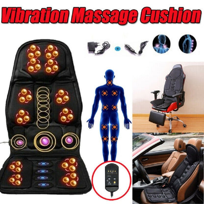 7 Massage Heads 8 Modes Car / Household Multifunctional Whole Body Cervical Massage Seat Cushion, Plug Type:AU Plug(Black) - Seat Accessories by PMC Jewellery | Online Shopping South Africa | PMC Jewellery | Buy Now Pay Later Mobicred