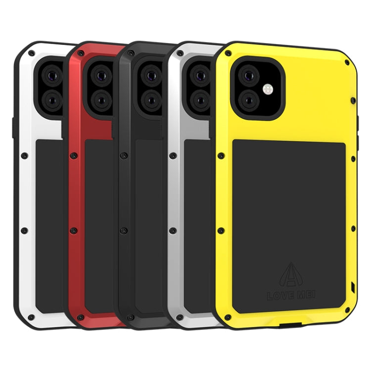 For iPhone 11 LOVE MEI Metal Shockproof Waterproof Dustproof Protective Case(Black) - iPhone 11 Cases by LOVE MEI | Online Shopping South Africa | PMC Jewellery | Buy Now Pay Later Mobicred