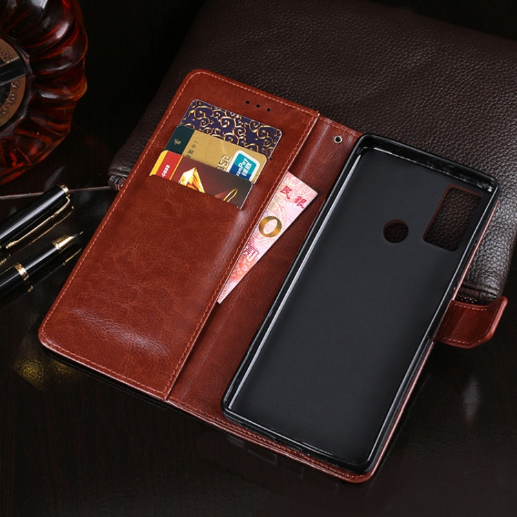 For Cubot C20 idewei Crazy Horse Texture Horizontal Flip Leather Case with Holder & Card Slots & Wallet(Black) - More Brand by idewei | Online Shopping South Africa | PMC Jewellery | Buy Now Pay Later Mobicred