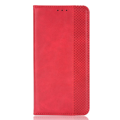 For Ulefone Note 10 Magnetic Buckle Retro Crazy Horse Texture Horizontal Flip Leather Case with Holder & Card Slots & Photo Frame(Red) - Ulefone Cases by PMC Jewellery | Online Shopping South Africa | PMC Jewellery | Buy Now Pay Later Mobicred