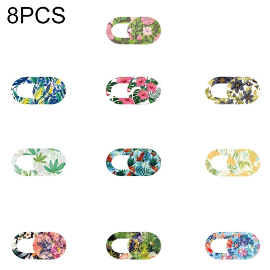 8 PCS Universal Oval Shape Design WebCam Cover Camera Cover for Desktop, Laptop, Tablet, Phones, Color Random(Flower Style) - Other by PMC Jewellery | Online Shopping South Africa | PMC Jewellery