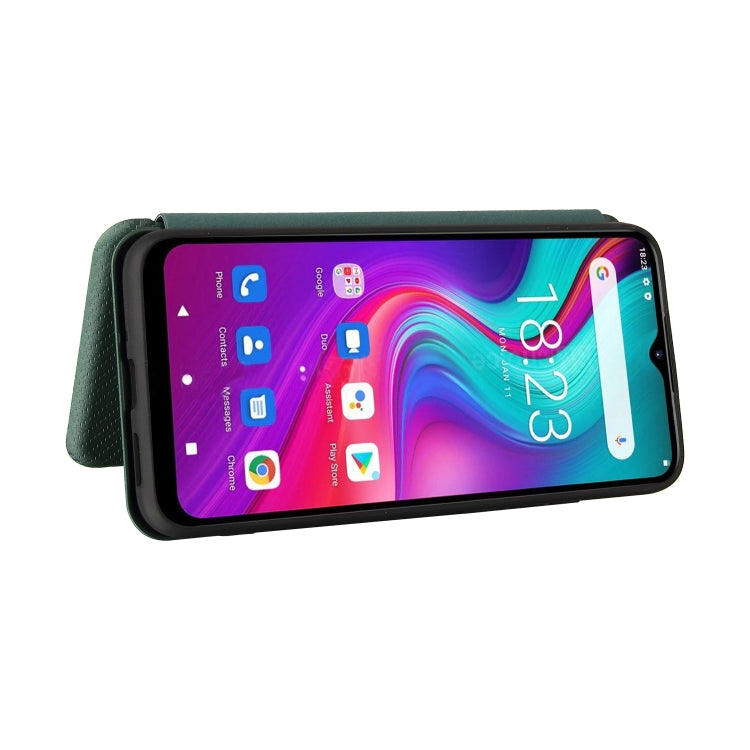 For Doogee X96 Pro Carbon Fiber Texture Horizontal Flip TPU + PC + PU Leather Case with Card Slot(Green) - More Brand by PMC Jewellery | Online Shopping South Africa | PMC Jewellery | Buy Now Pay Later Mobicred