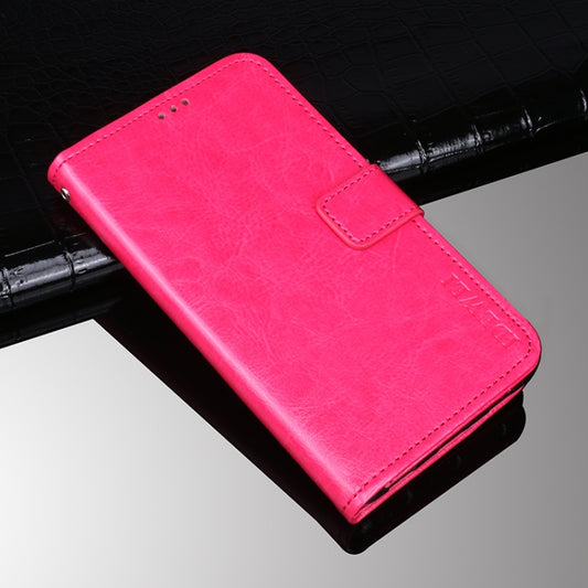 For Wiko Y62 idewei Crazy Horse Texture Horizontal Flip Leather Case with Holder & Card Slots & Wallet(Rose Red) - More Brand by idewei | Online Shopping South Africa | PMC Jewellery | Buy Now Pay Later Mobicred